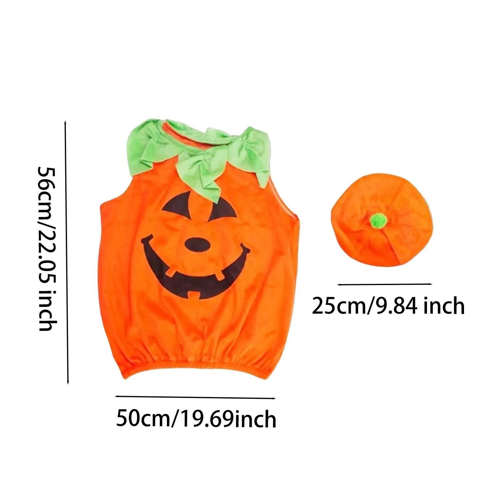 Baby Halloween Pumpkin Costume Cute Boys Girls Decorative Cosplay Costume for Halloween Dress up Carnival Party Supplies Props