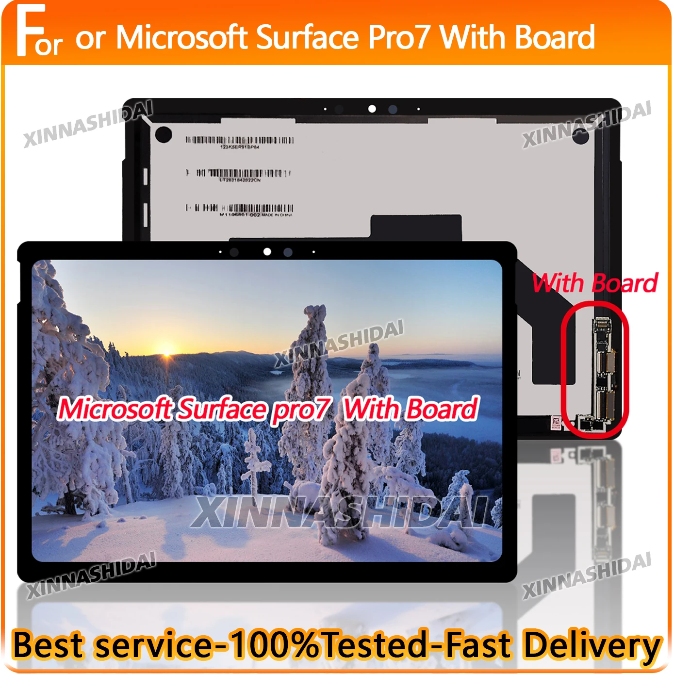 

For Microsoft Surface Pro 7 1866 LCD With Board Display Touch Screen Digitizer Assembly