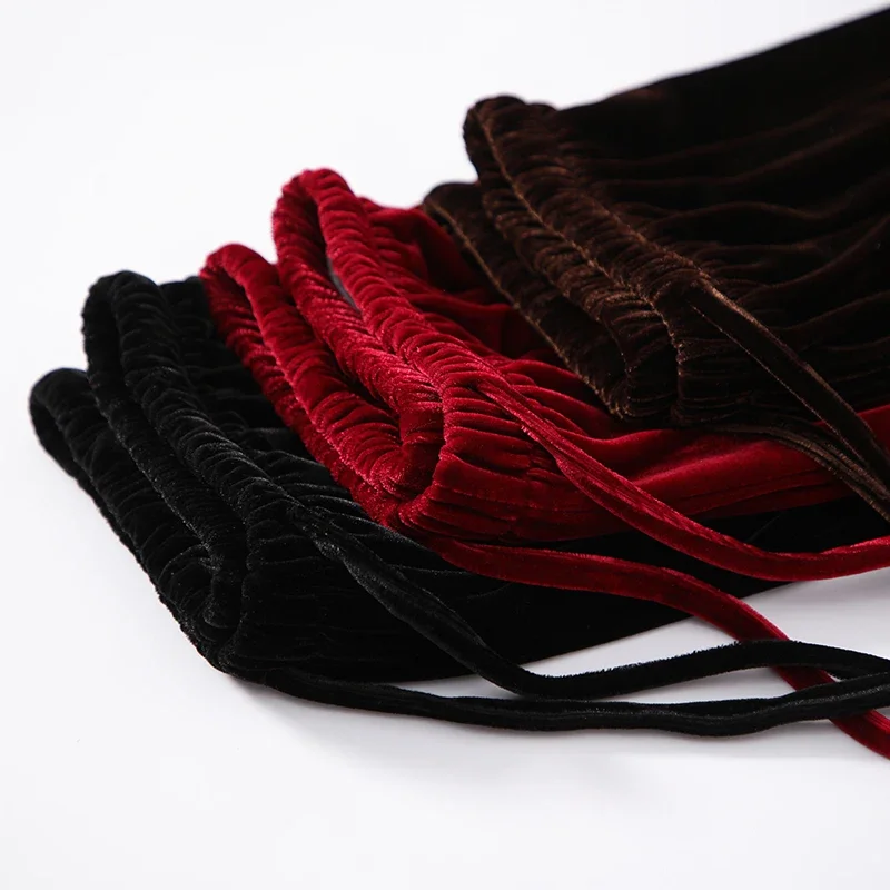 Pop automne hiver ample velours doré pantalon à jambes larges pour les femmes taille haute décontractée Baggy fille velours pantalon vêtements