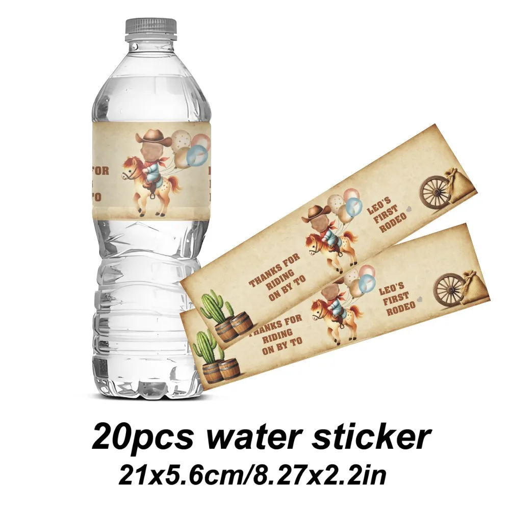 شخصية الأولى روديو كاوبوي حفلة عيد ميلاد الحسنات مجموعة أكياس موضوع الغربية لوحات وجبة خفيفة مغلفة الحلوى مخصص الطرف الديكور #6