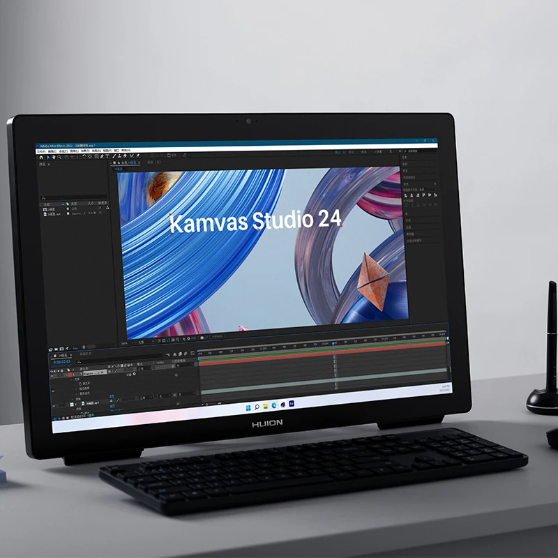 huion 23.8 Inch All in One Graphics Drawing Computer Kamvas Studio 24 Multifunctional Integrated Machine for DrawingAR