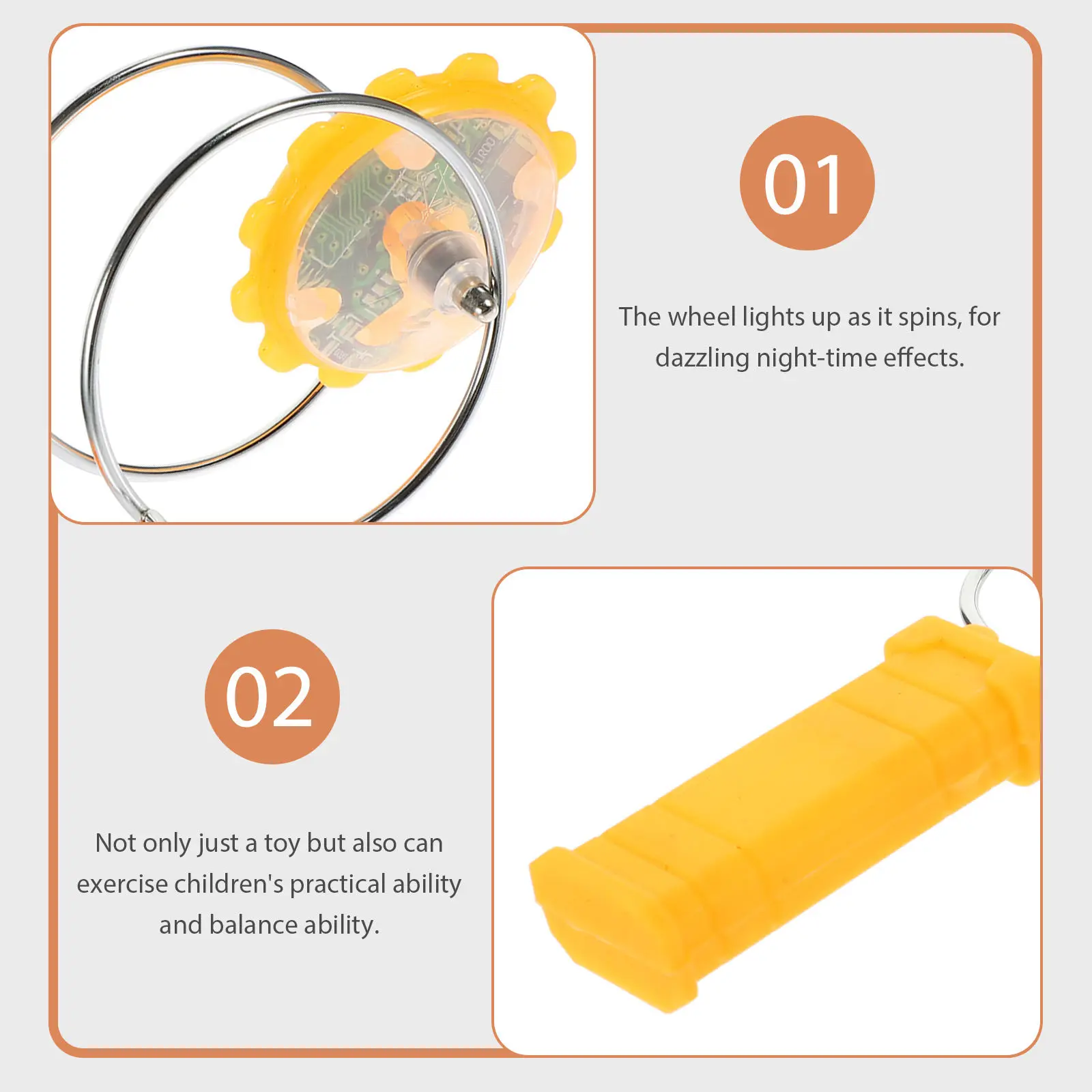 

Light Up Magnetic Gyro Wheel Funny Operated Flashing Light Kids Gyro Wheels Dazzling Balance Skill