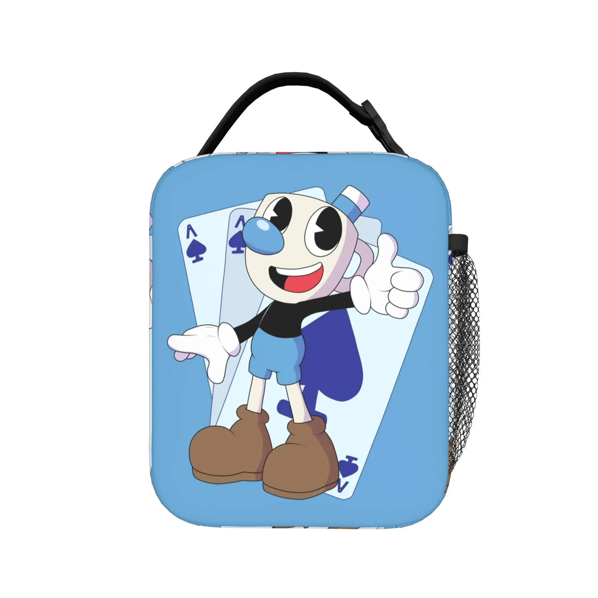 Cartoon Cupheads and Mugmans Game Thermal Insulated Lunch Bags for Travel Portable Food Bag Container Thermal Cooler Lunch Boxes