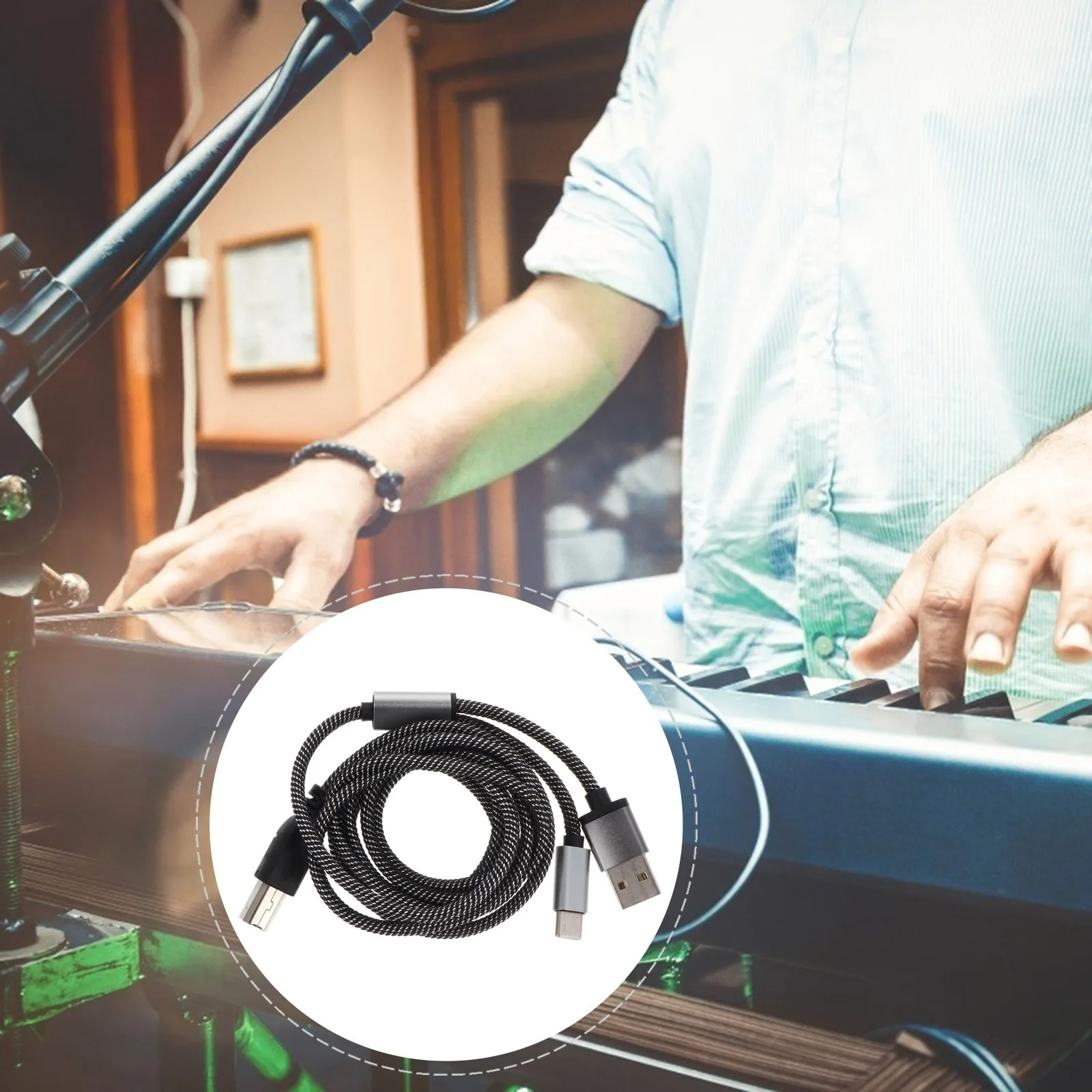 

Usb Printer Cable 1.4M Usb-C To Usb-B 2.0 For Midi Keyboard Scanner Hard Drive 480Mbps Data Transfer Cord Audio Video Cable