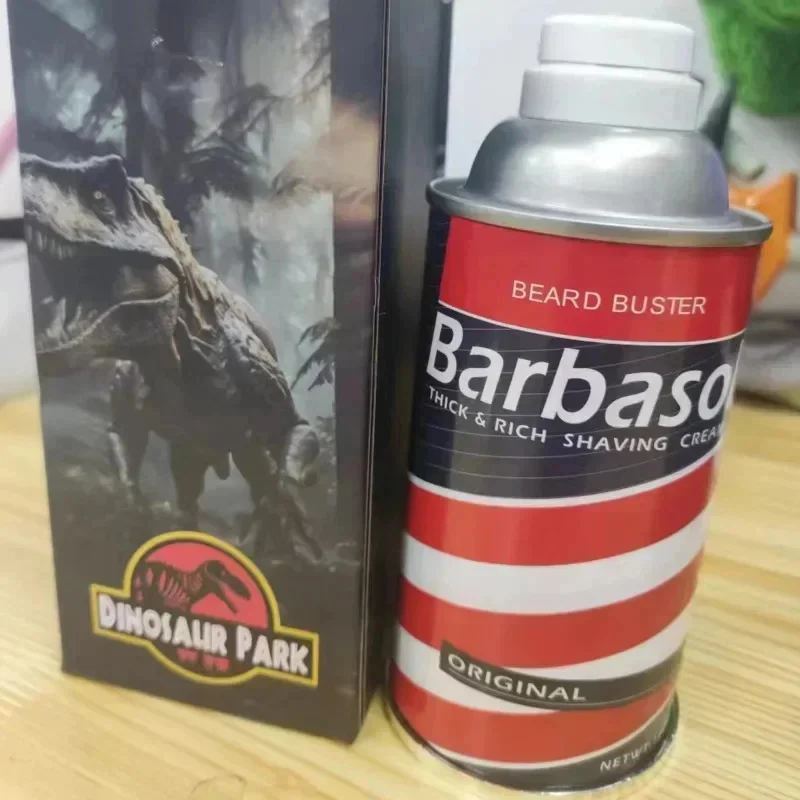 Barbasol Dennis Nedry Jurassic Park Movie Dinosaur DNA Tube Jar Canister Decoration Prop Desktop Ornament Party Gifts