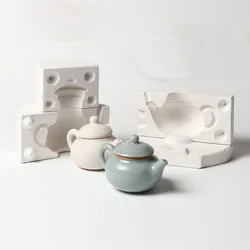 Ceramic Plaster Mold Chinese Kungfu Mini Teapot Container Gypsum Moulds for Diy Clay Pottery Ceramic Tools Supplies