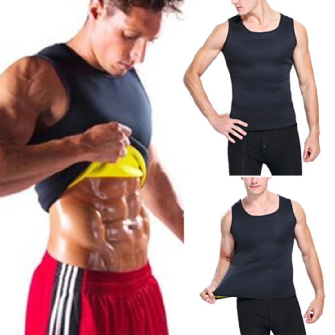 Men Shaperwear Waist Traine Sweat Vest Body Shaper Cincher Corset T-Shirts Neoprene Slimming Man Corsets