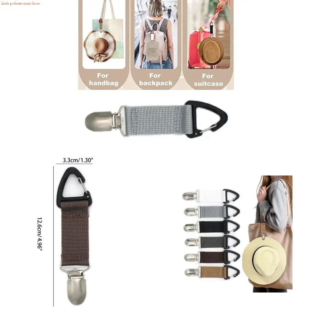 

F92D Hat Clip for Travel Hanging on Bag Backpack Handbag for Beach Traveling Portable