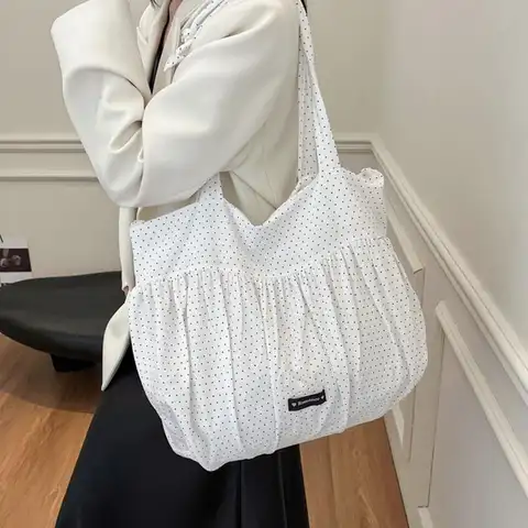 다용도 크로스바디백 토트백 큰 용량 캔버스 쇼핑 백 패션 2025년 여름 청년 대용량 빅 컨테이너 빈티지 스타일 레트로 스타일 작은 청량감 스트라이프 패턴 크로스바디백 Best5