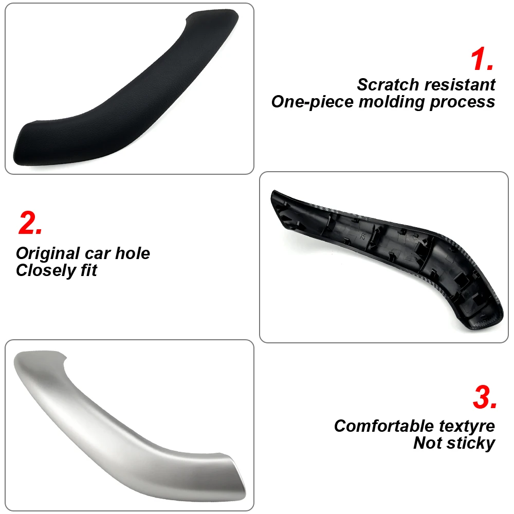 Interior Door Pull Handle Outer Cover Trim Replacement Accessories 51417417513 51417417514 For BMW X1 X2 F48 F49 F39 2016-2020