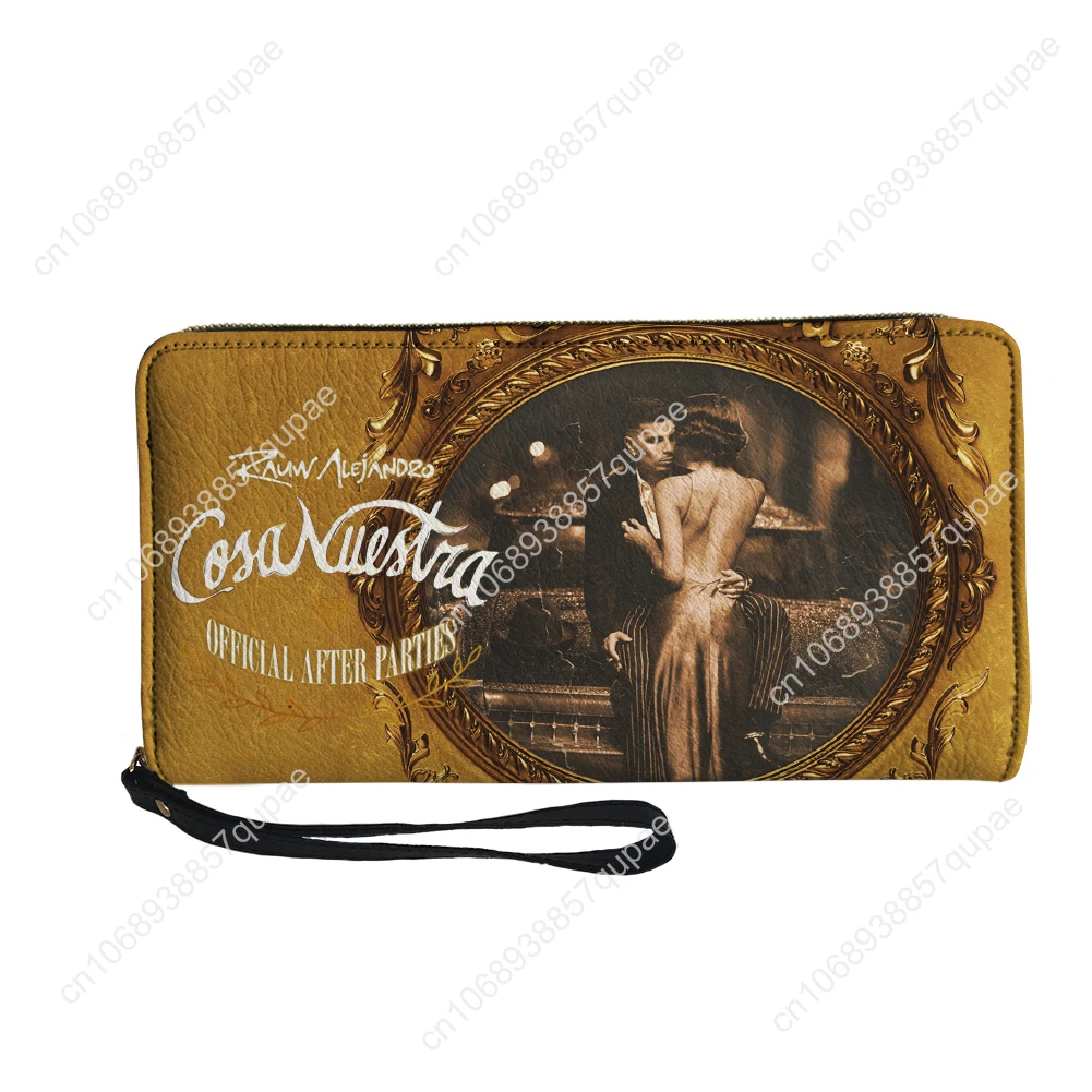 Singer Rauw Alejandro Cosa Nuestra Custom Wallet Purse Mens Womens Zipper Long Wallets Double Print  Portable Wallet Gift Bag