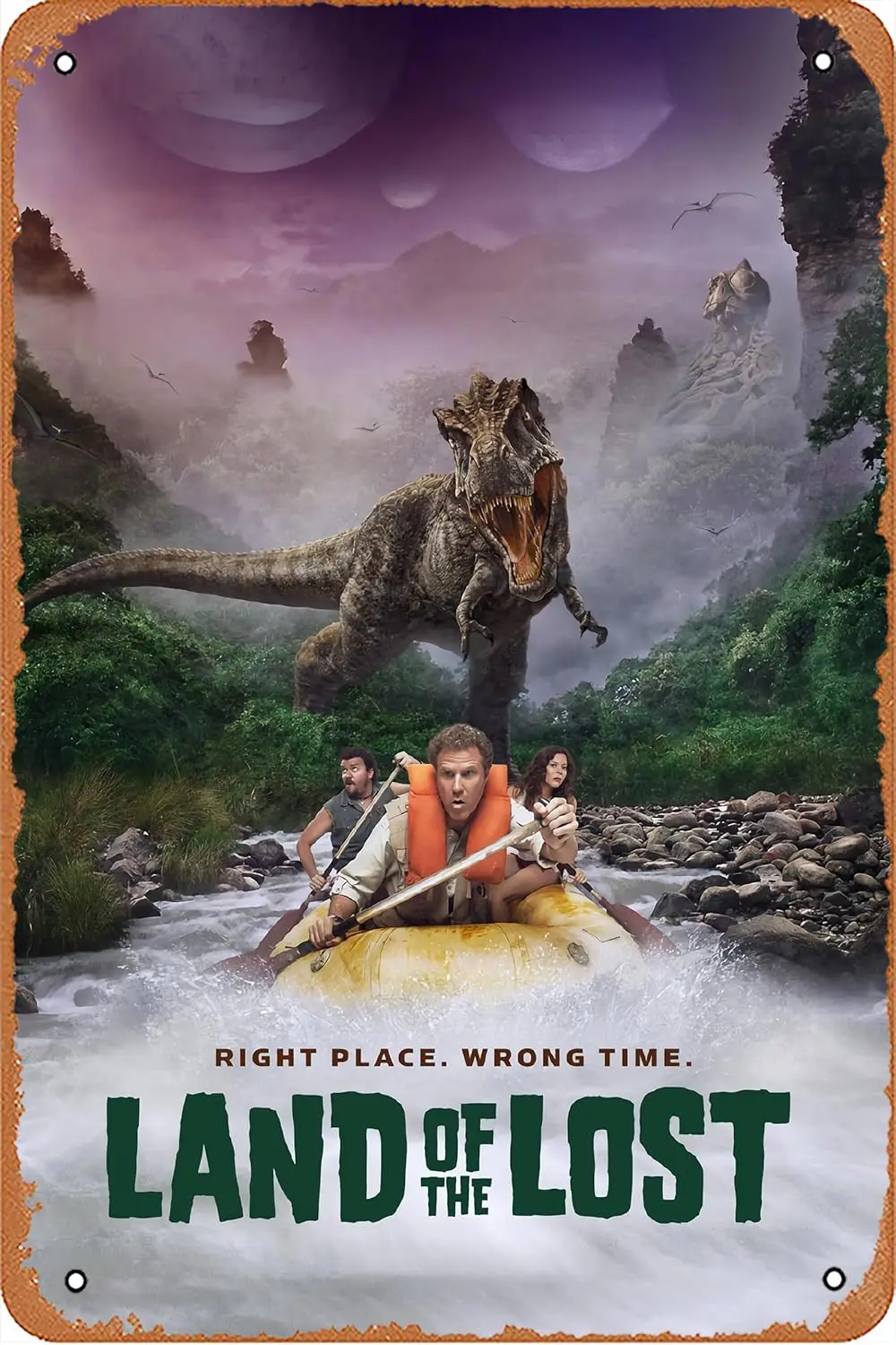 Land Of The Lost Classic Movie Poster On The Wall Metal Tin Sign/Metal Plaque Metal Sign Retro Vintage Metal 8 X 12 Inc sig sign