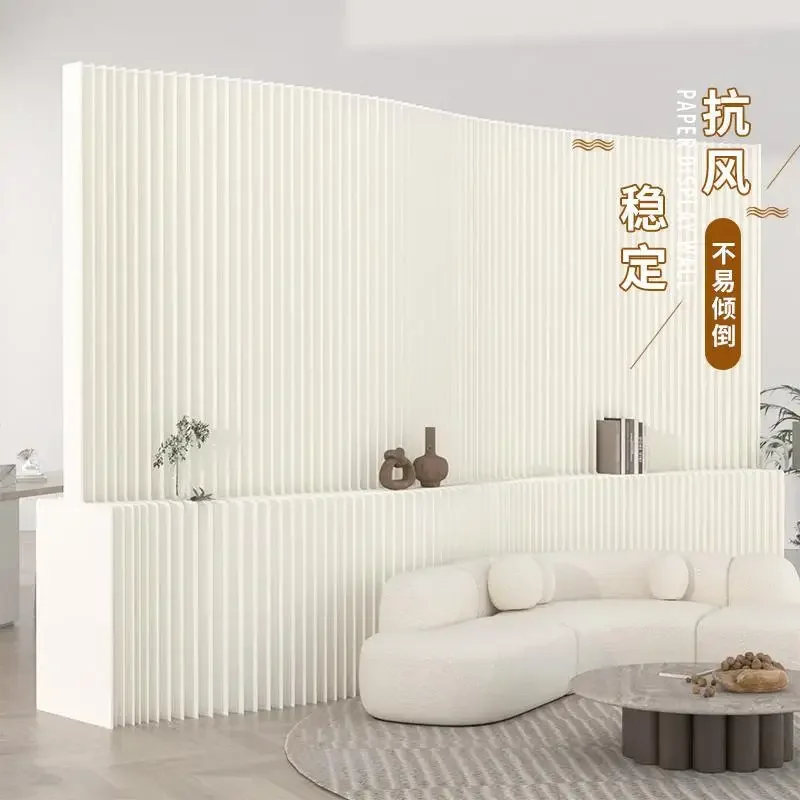 الموضة عالية 80 كشك ورقة التقسيم مكتب غرفة المعيشة للطي ورق الهاتف المحمول جدار غرفة المعيشة خلفية جدار كاذبة #4