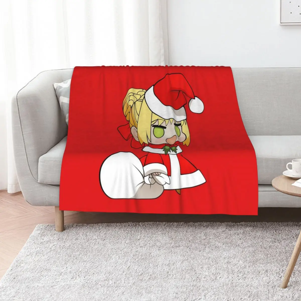 

Padoru Throw Blanket Cute Plaid Retros Bed Fashion Sofas Blankets