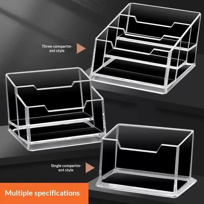1/3/6/8 Grid Creative Transparents Acrylic Card Storage Box Large Capacity Business Card Box Desk Display Stand For Home Office