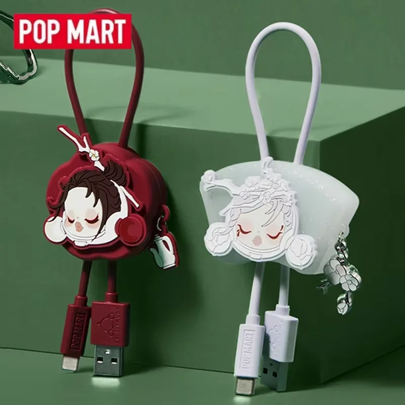 

POP MART Skullpanda The Ink Plum Blossom Series-Data Cable Type-C слепая коробка Guess Bag украшение для рабочего стола милая модель подарок девушке