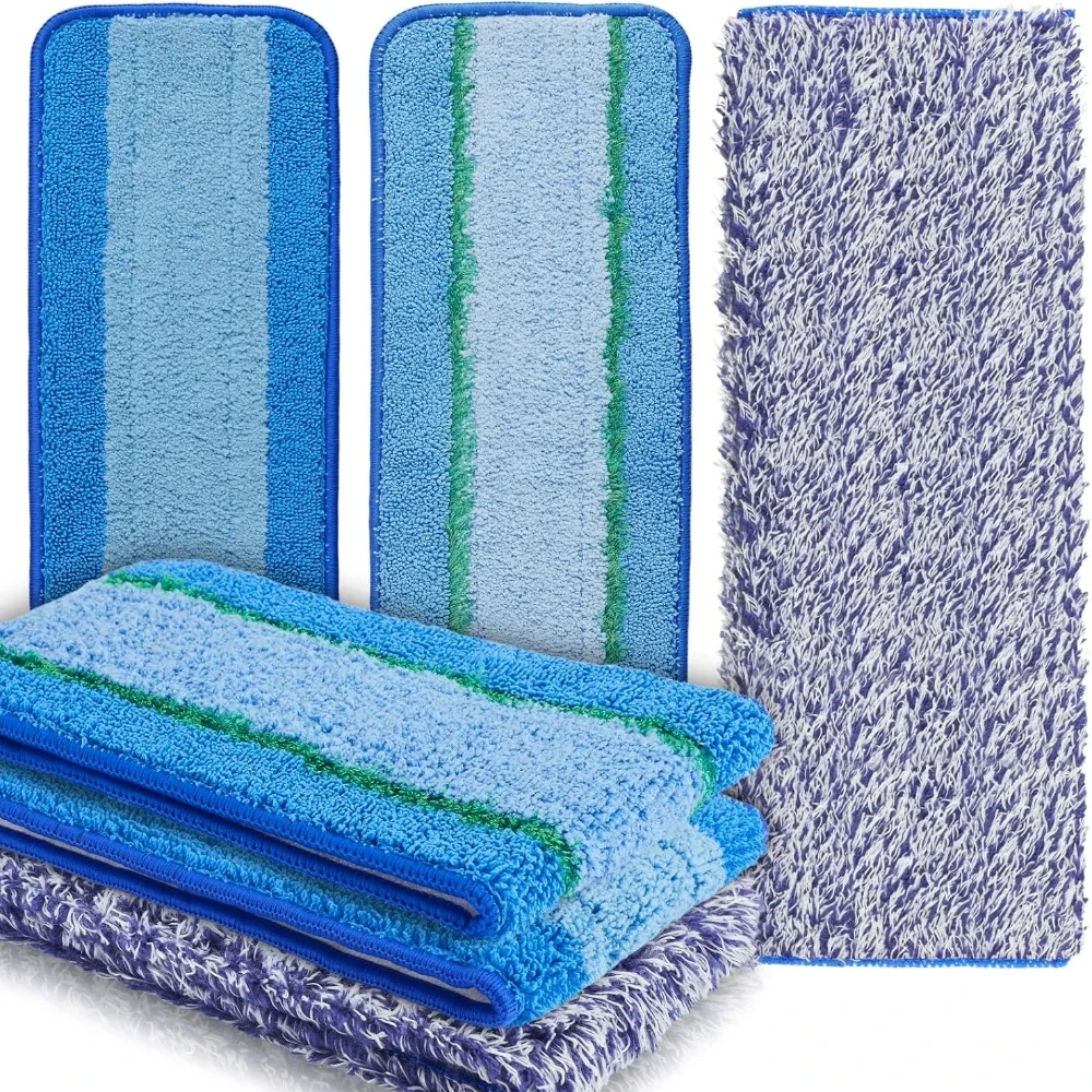 

4 Pack Microfiber Cleaning Replacement Pad for Bona Mop,Washable Reusable Mop Pad for Hardwood Floor,Wet Dry Use