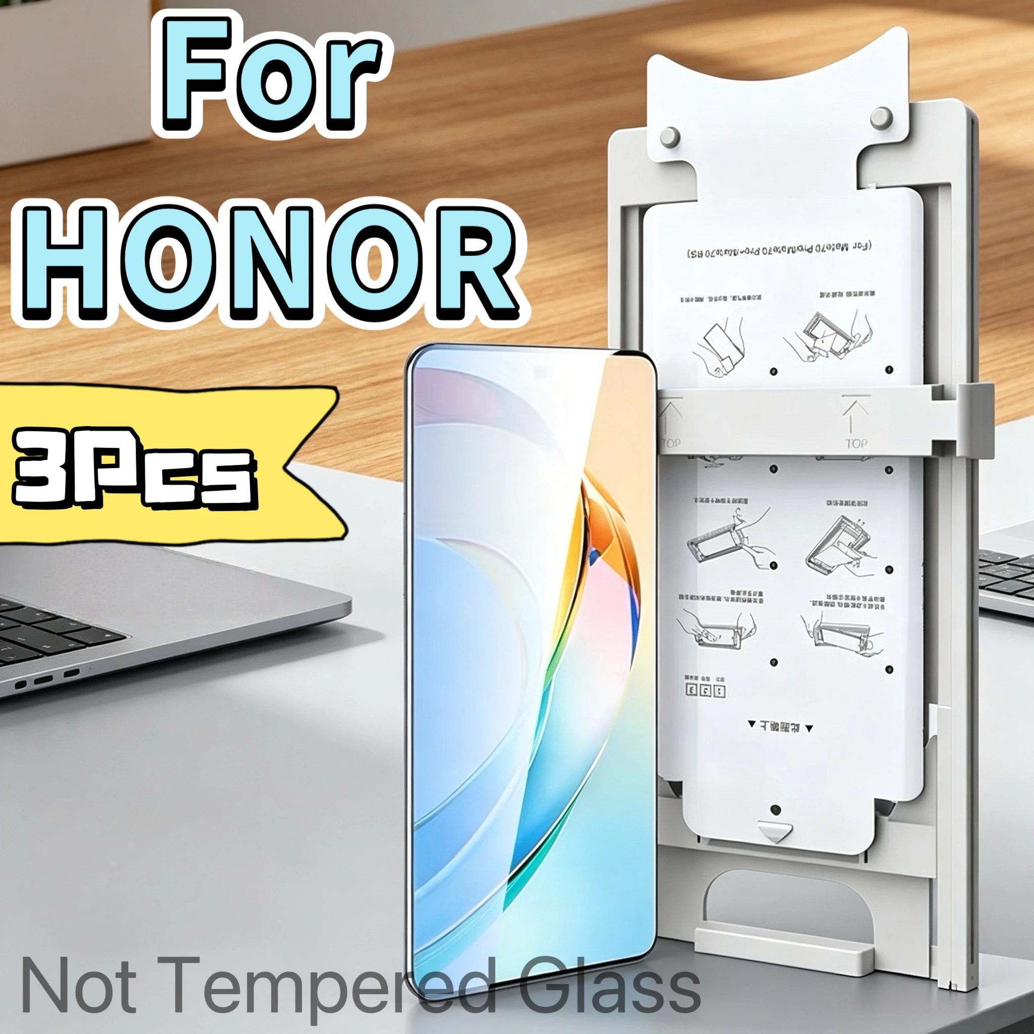 

Honor 90/100/200/300 Series HD Screen Protector 3Pcs, non-tempered glass, dust-free
