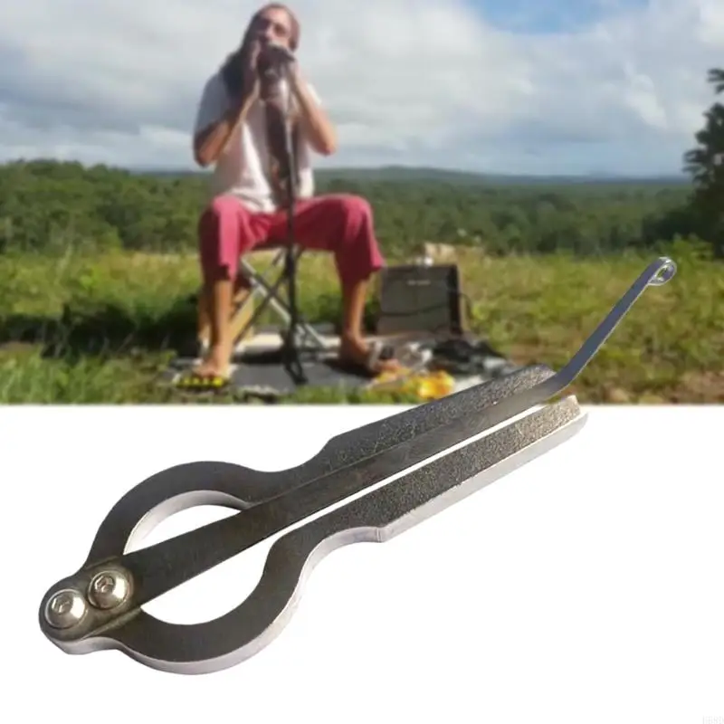 Handgehaltene Maultrommel, Musikinstrument, Mundharmonika aus Metall, authentisch