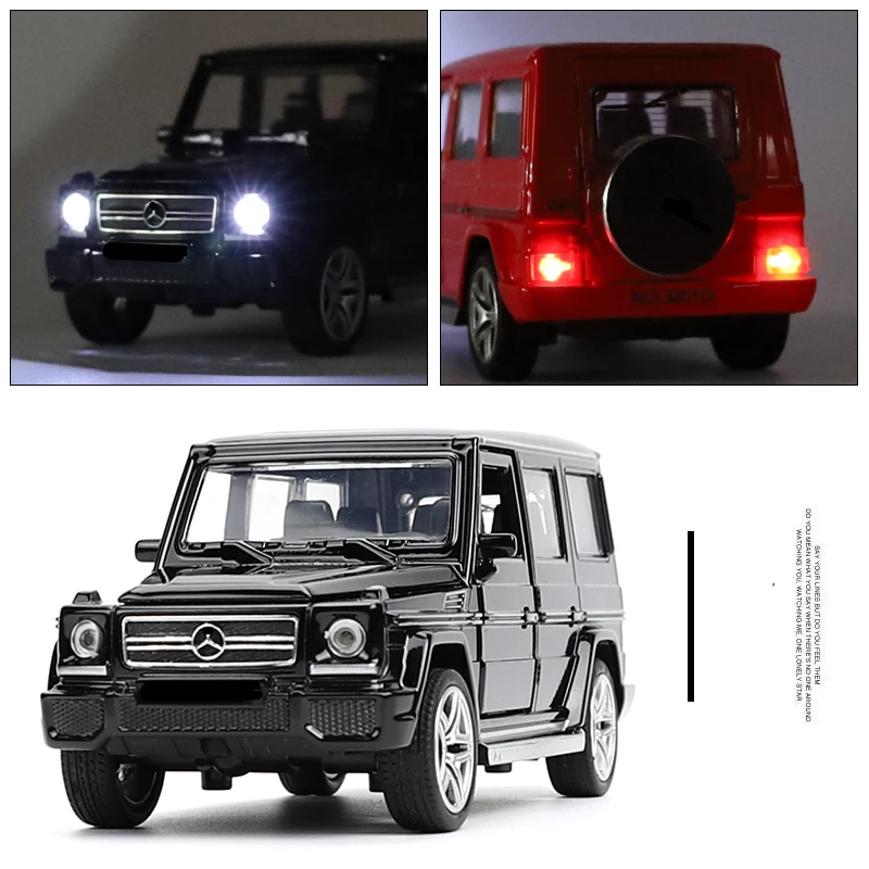 1:32 G65 G63 SUV Alloy Car Model Diecasts Metal Toy Off-road Vehicles Car Model Simulation Sound Light Collection Childrens Gift