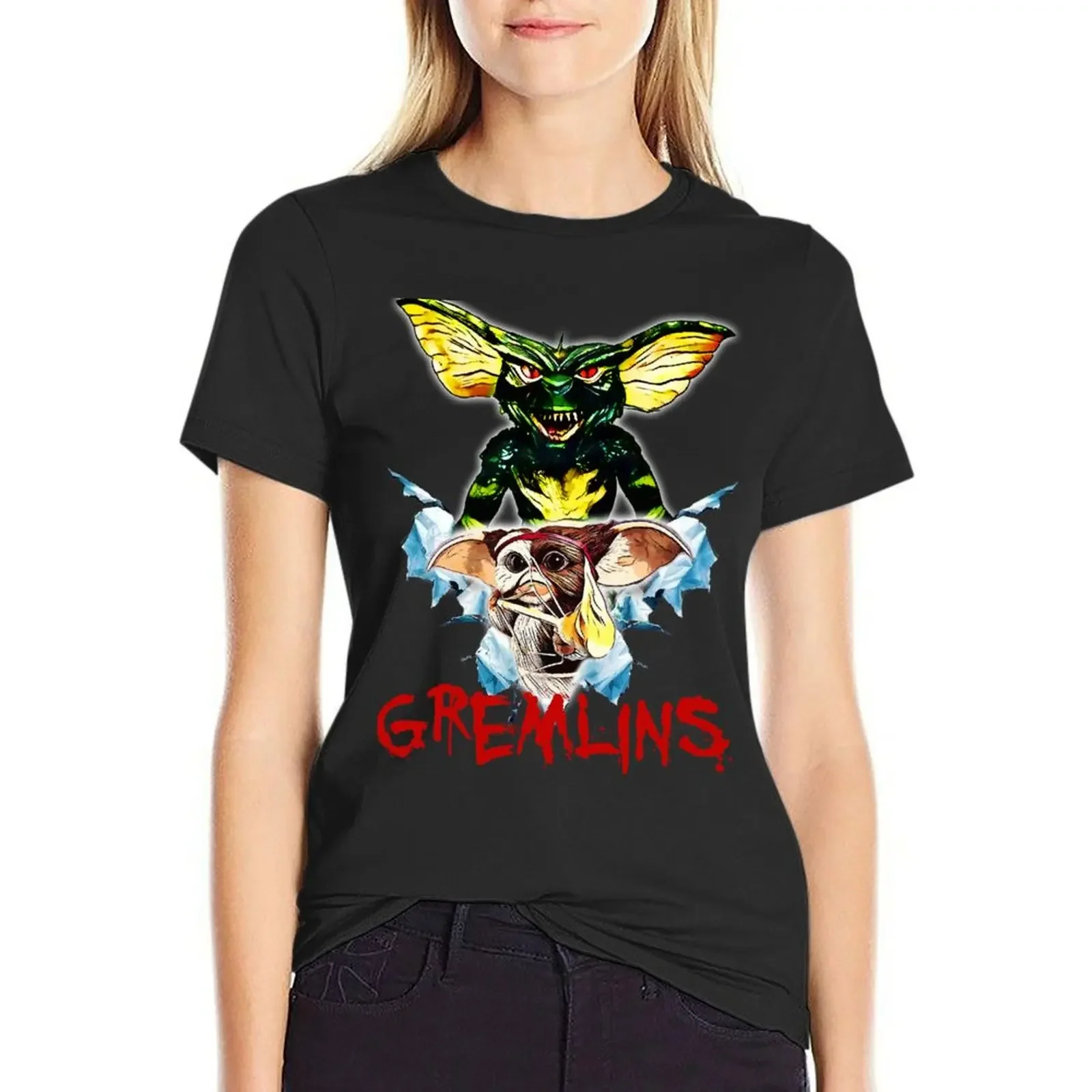 

Gremlins T-Shirt anime graphics funnys summer clothes t-shirt dress for Women graphic
