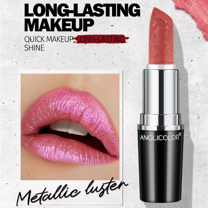 أحمر شفاه منحوت بشكل رائع لامع أحمر شفاه لامع يدوم طويلاً غير يتلاشى كوب غير لاصق ملمع شفاه صلب مكياج شفاه متألق