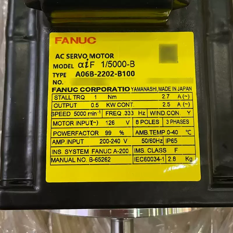 

New A06B-2202-B100 Fanuc Servo Motor A06B 2202 B100
