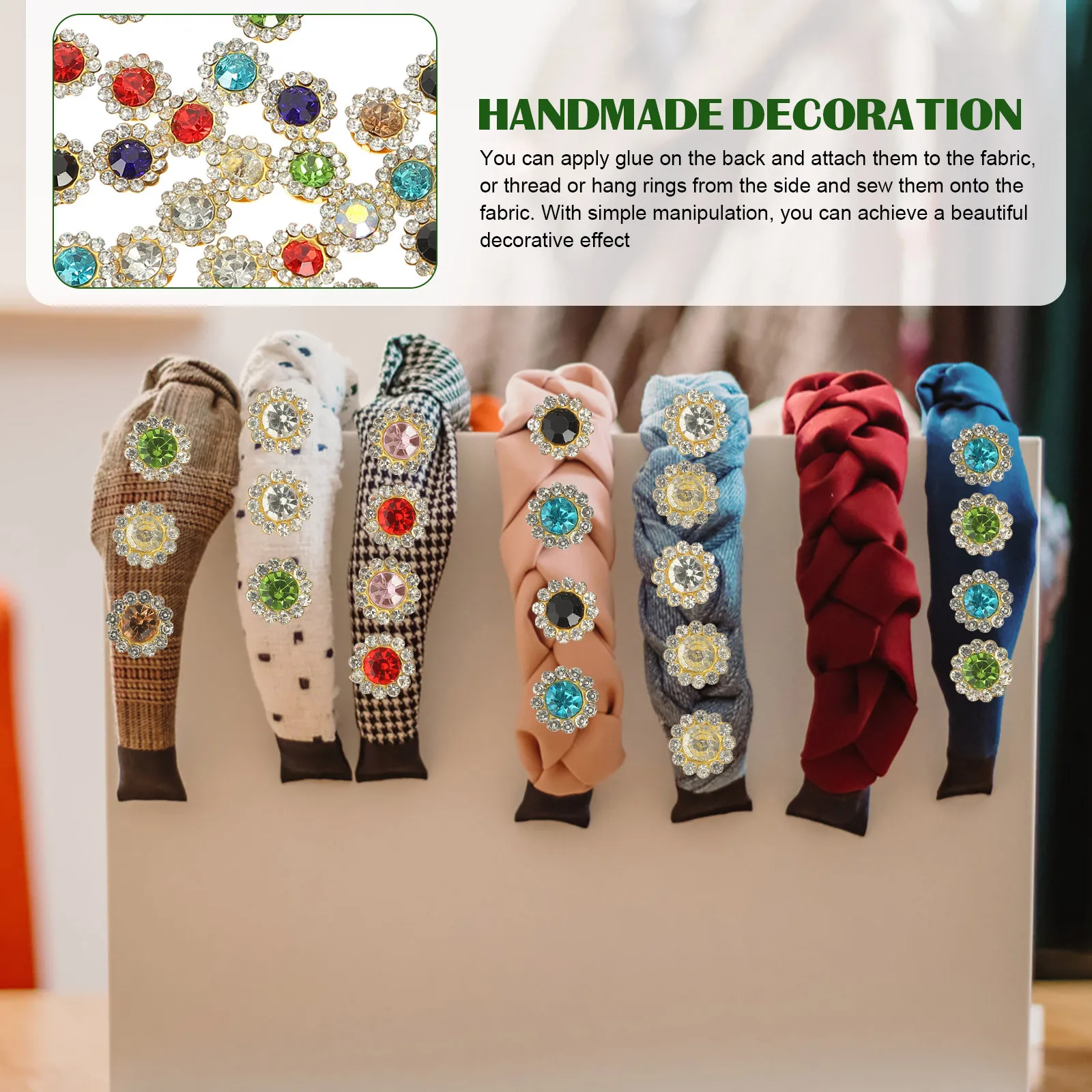 

200pcs Sunflower Design Claw Rhinestones Fine Workmanship Wedding Dress Brooches Shoes Garment Clothes Bags Embellishment Sewing