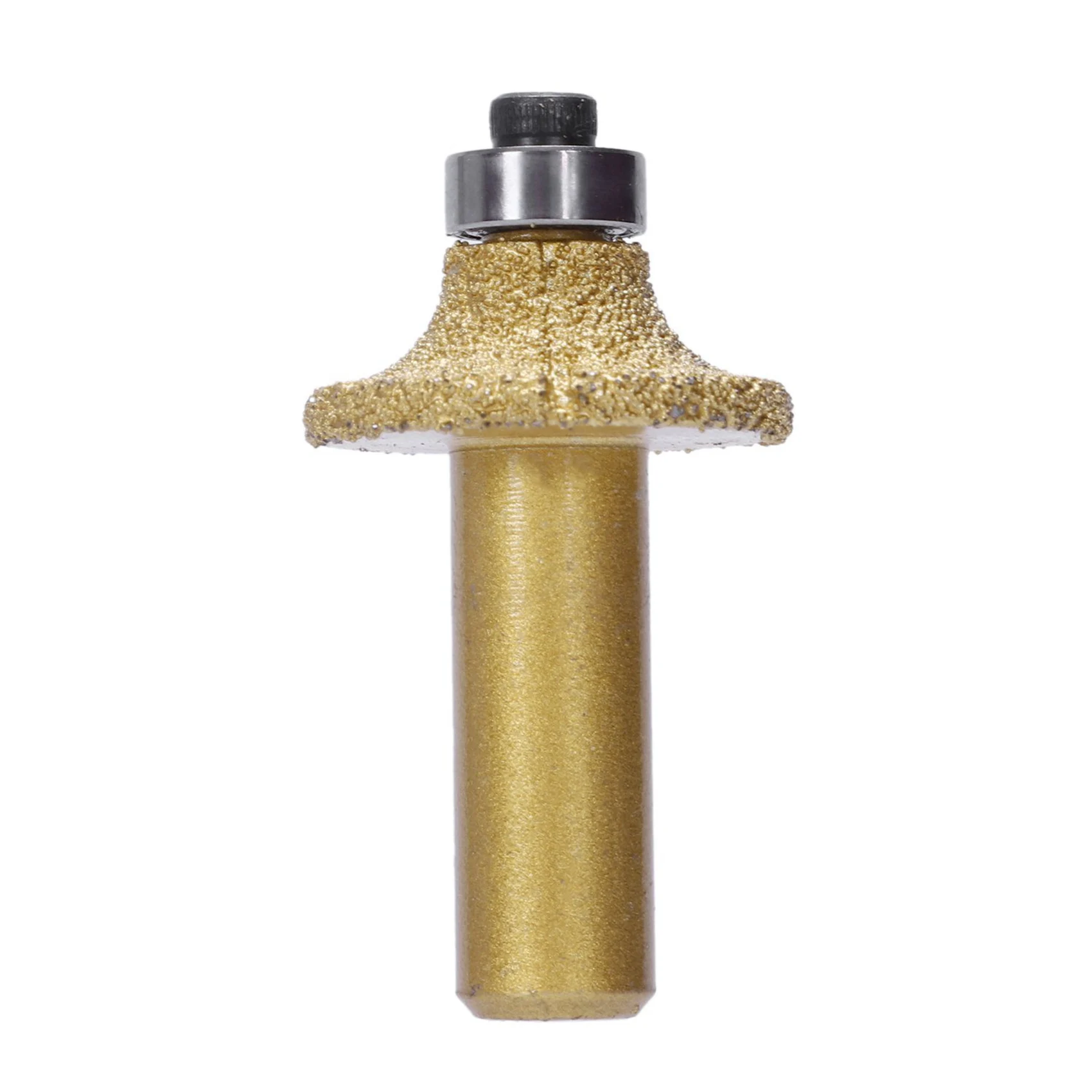

ABMH-3X Marble 31Mm Dia Bullnose Diamond Profile Wheel Router Bit Gold Tone