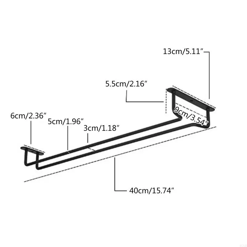 97QD Sắt dưới tủ thân máy giữ rượu vang cho nhà hàng nhà hàng tổ chức kính lưu trữ Phụ kiện móc áo