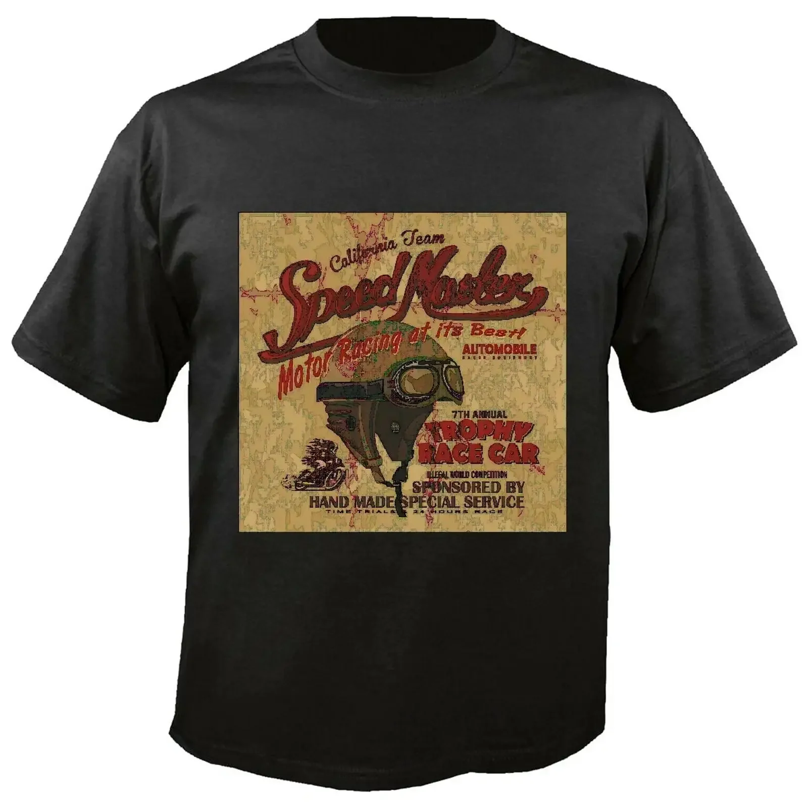 T Shirt SPEED MASTER CALIFORNIA TEAM MOTOR RACING AT IS BEST BIKERSHIRT MOTORRAD vintage Washed Slightly designer clothes homme