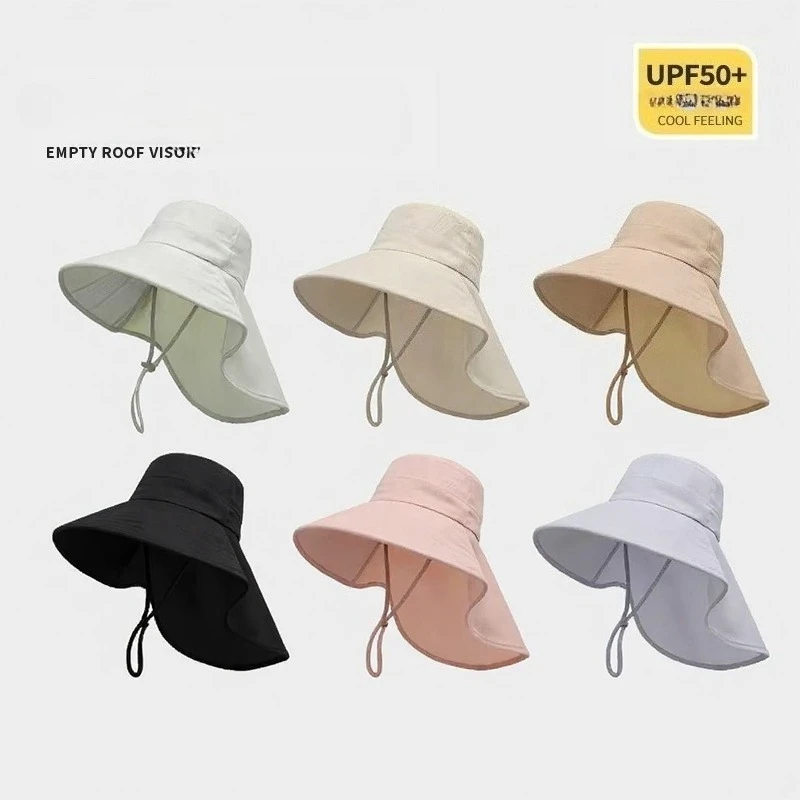 Summer Sun Hat, Women's Large Brim, Face Covering Sun Hat, Outdoor UV Resistant Fisherman Hat - view 4