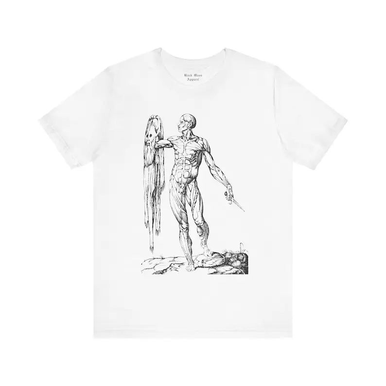 The Skinless Man - Andreas Vesalius Horror Anatomy Tee