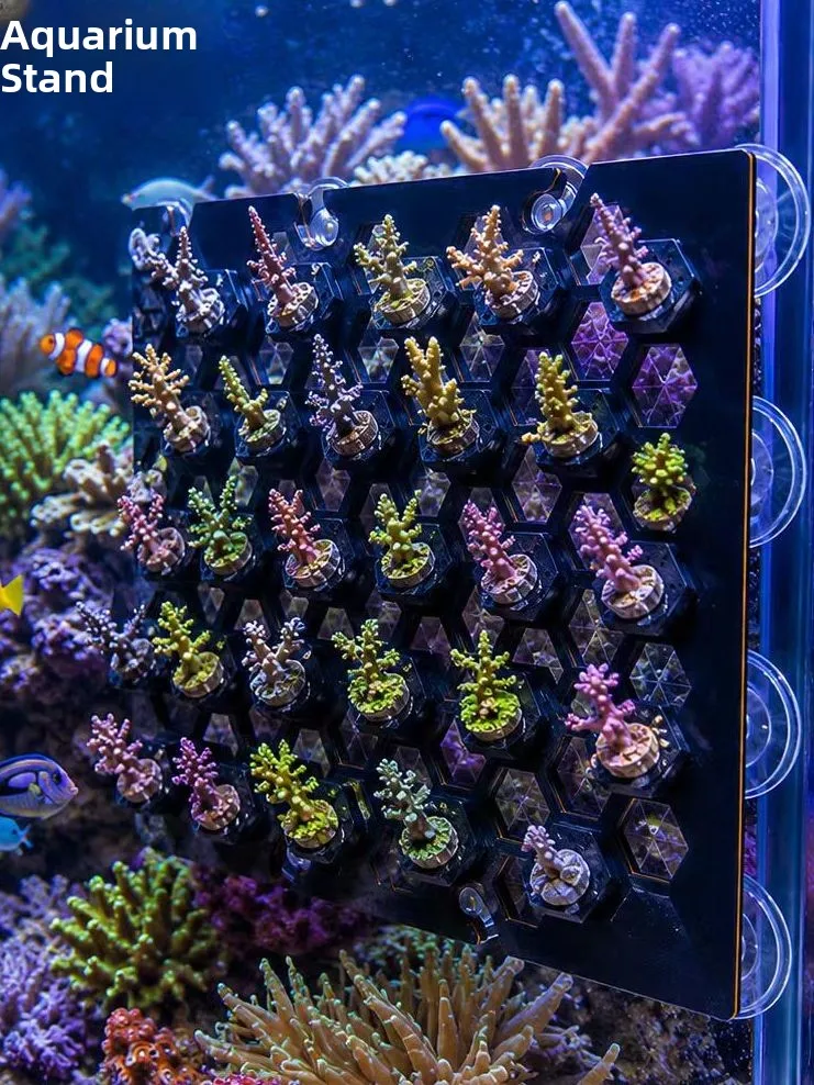 New Fluorescent Coral Stand Aquarium Mobile Coral Placement Bracket Reproduction Suction Cup Landscape Base Youth And Sea