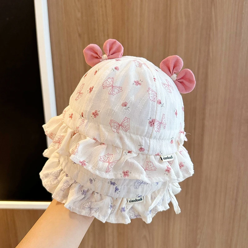 

Рыбацкая шляпа для новорожденных от 6 до 18 месяцев, детские летние солнцезащитные шляпы, мягкие дышащие шапочки с цветочным горшком для маленьких девочек, детские шапки для бассейна на шнурке