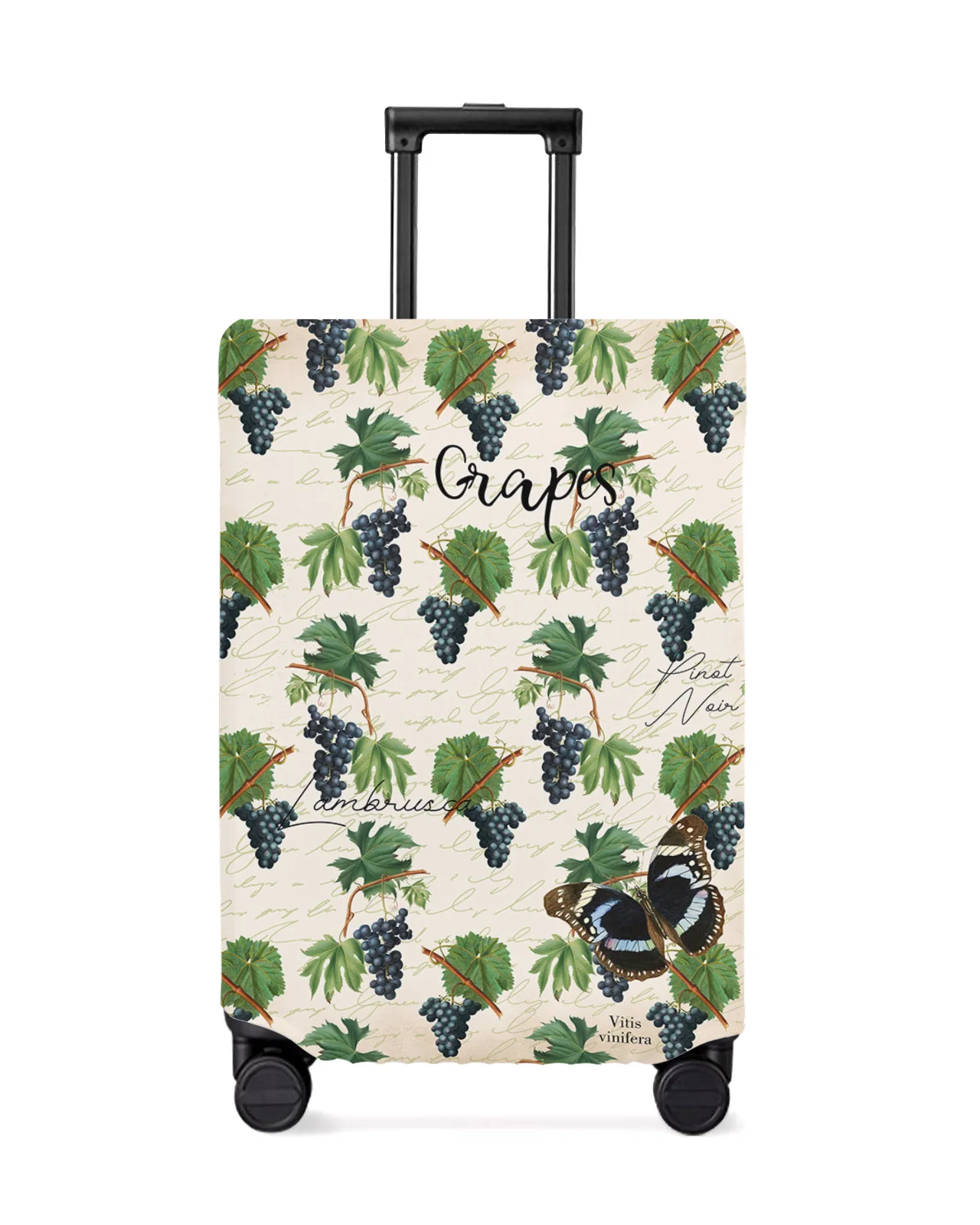 Vintage Textured Plant Fruit Grape Luggage Cover Stretch Baggage Protector Dust Cover for 18-32 Inch Travel Suitcase Case