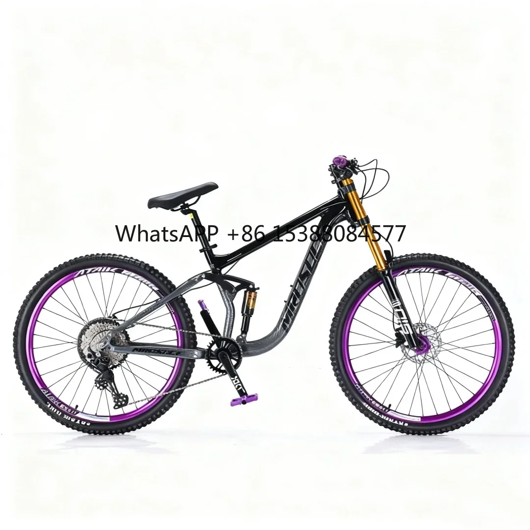 

26 27.5 Inch Soft Tail Mountain Bike 11 Speed Double Damping Downhill DH Bicycle Aluminum Alloy MTB for Adults Hydraulic Brake