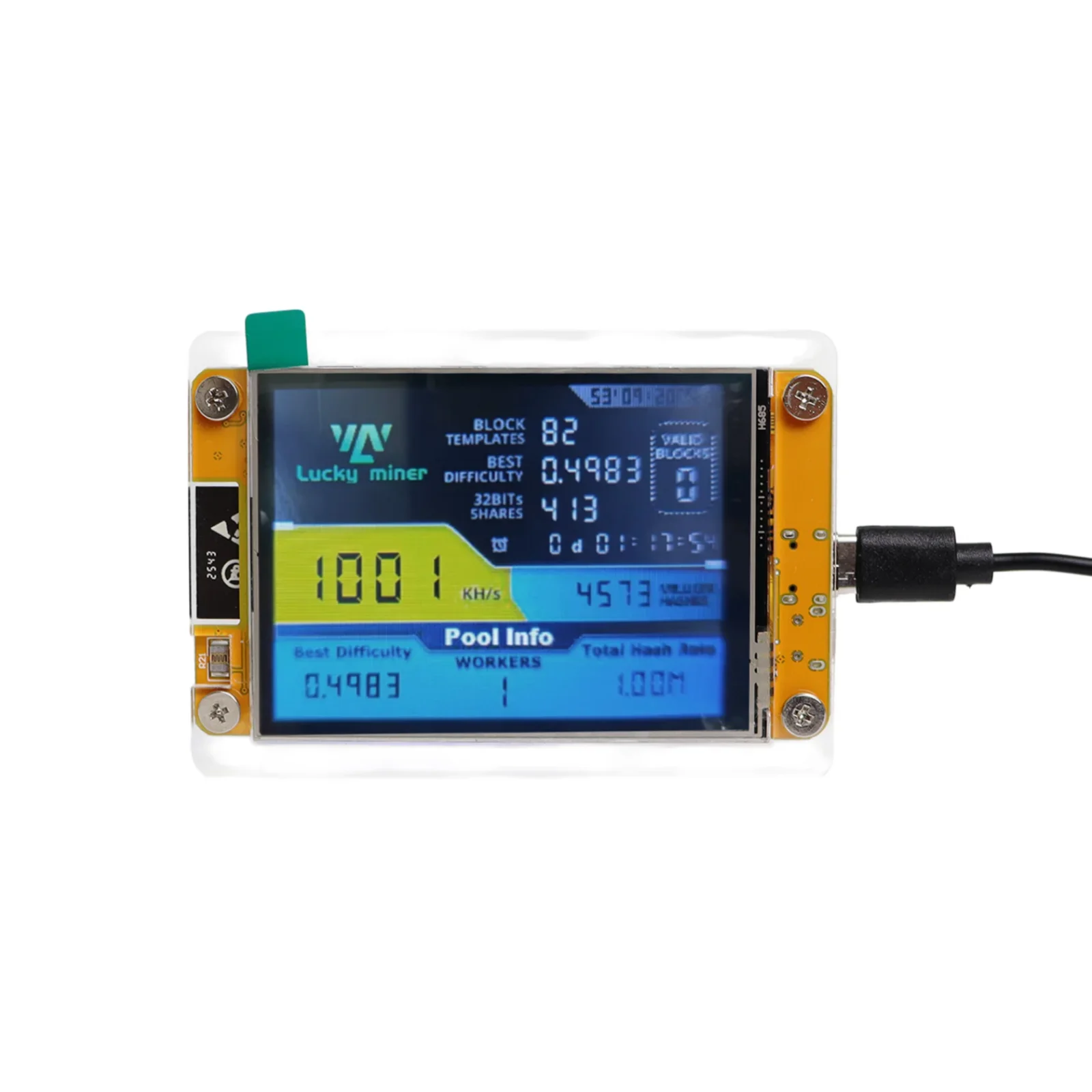 Lucky Miner LV04 NerdMiner V2 Hashrate 1000KH/s ESP32 Mini Bitcoin Miner Solo Miner BTC Lottery Mining Machine Crypto