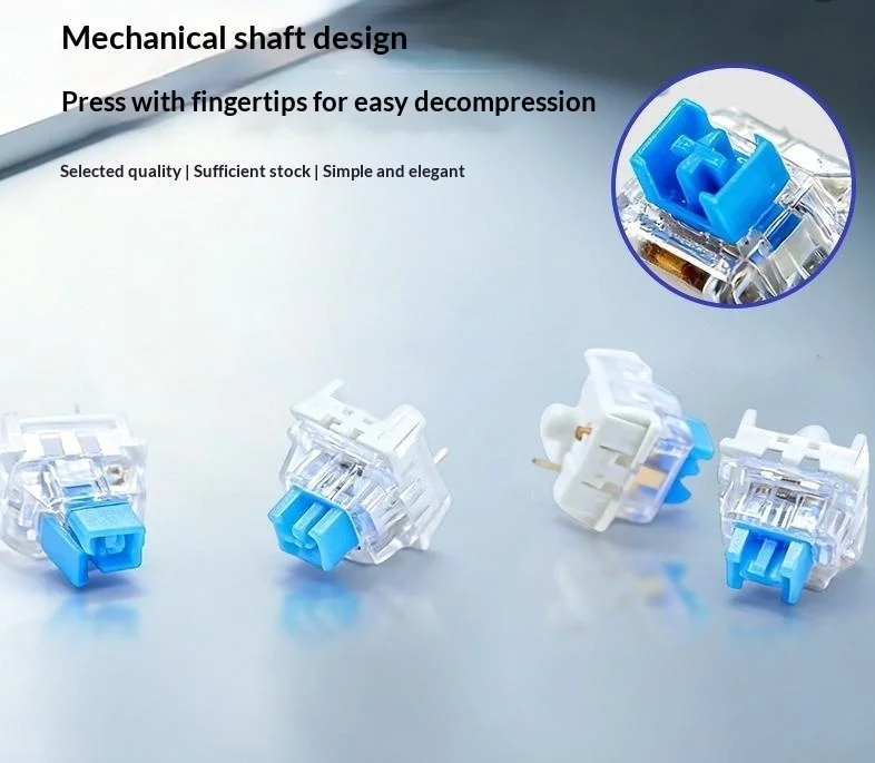 100 Stück Mechanische Tastaturschalter Mini Fidget Toy Mechanischer Tastenschalter Tastatur-Clicker Tastenersatz – Detail 5