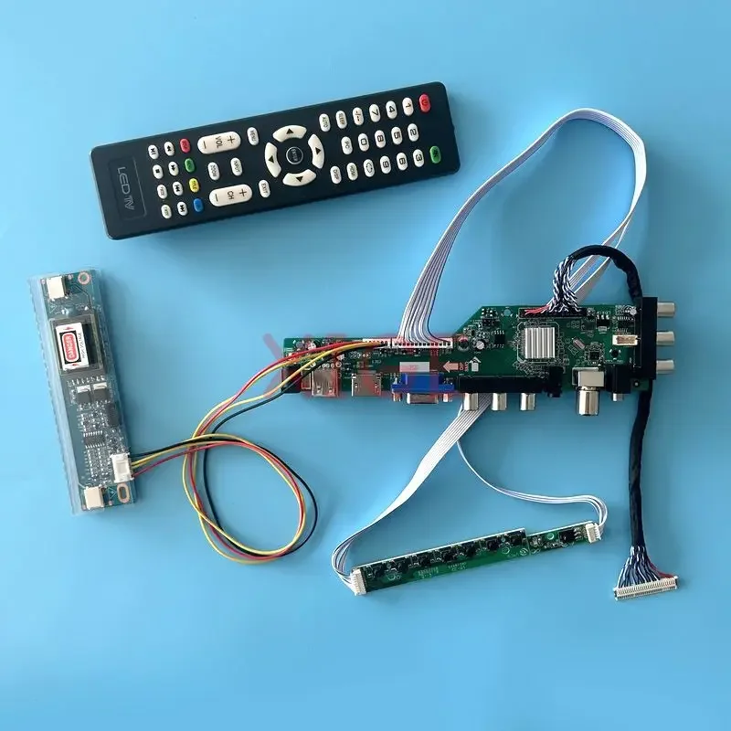 

Driver Board Fit LM190E08 LM170E03 CLAA170EA10 1280*1024 2CCFL LVDS-30Pin DVB Signal Digital USB+HDMI+VGA+AV+IR LCD Display Kit