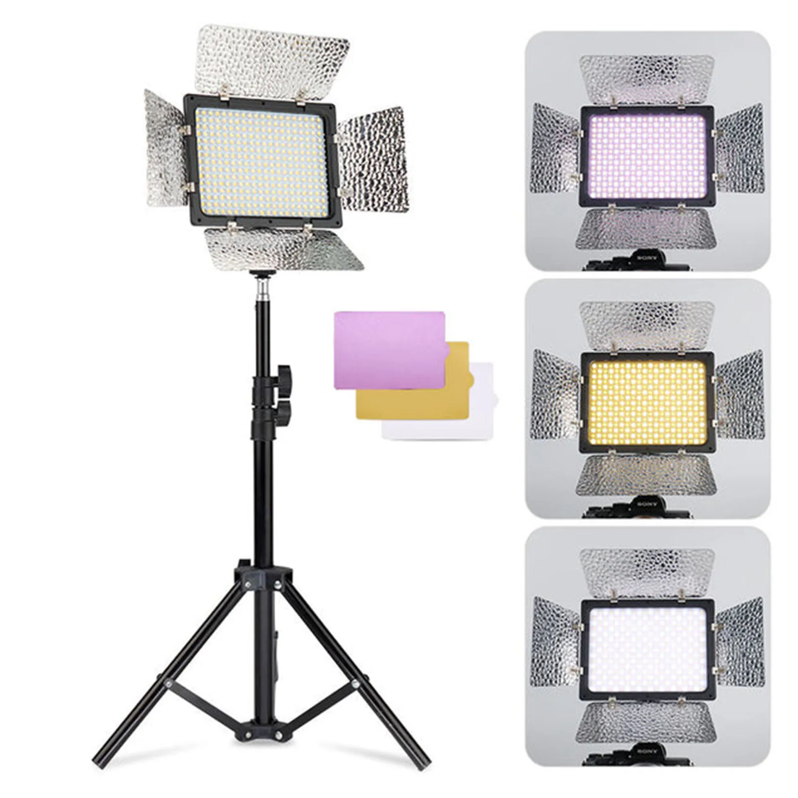 WS-300 II Photography Fill Light 6500K 4250Lux Power 20W LED Video Camera Light for Live Broadcast Selfie Vlogging