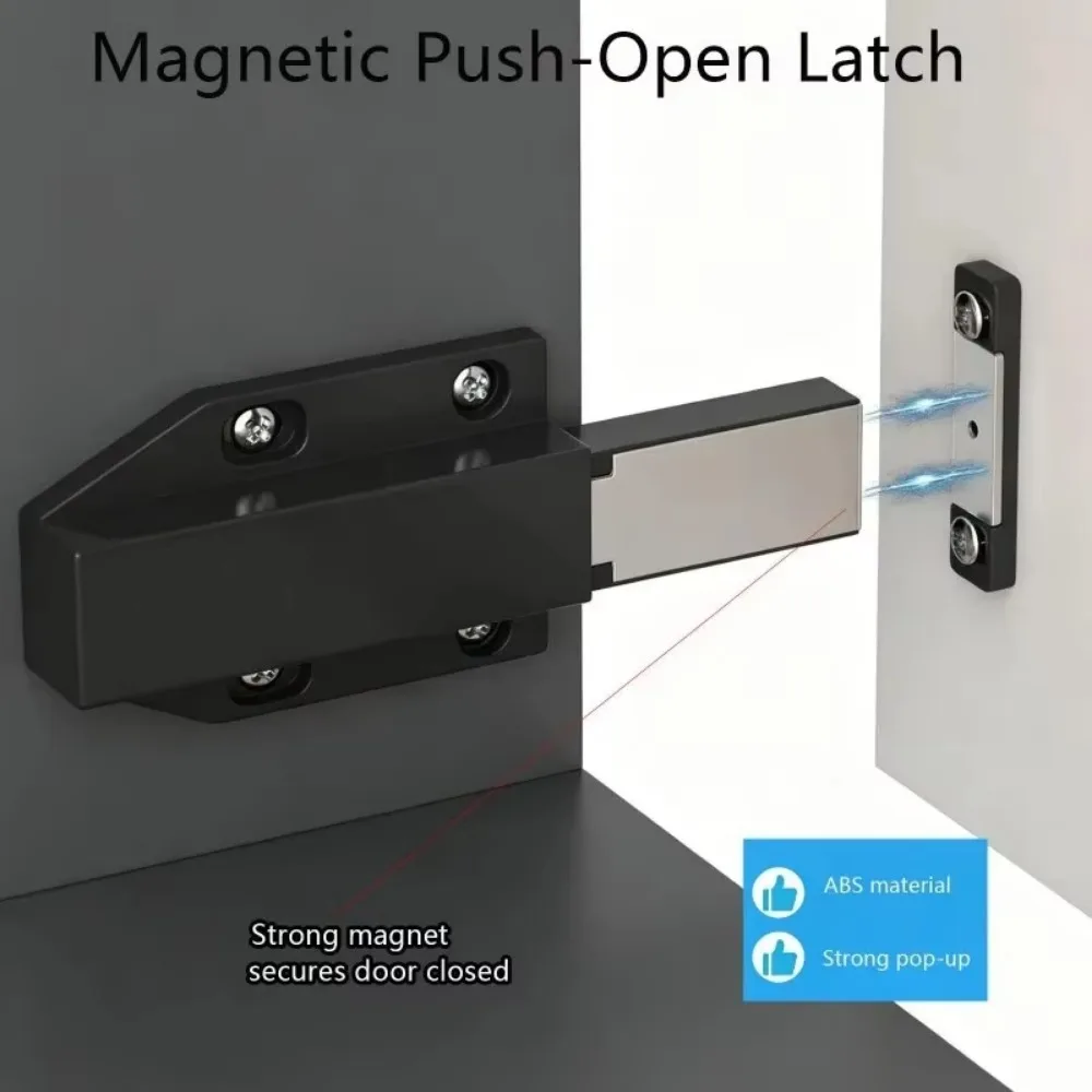 4/8PCS Magnetic Push Latch Press Out Latch Push To Open Cabinet Hardware Magnetic Touch Latches  Release Kitchen Drawer Catch