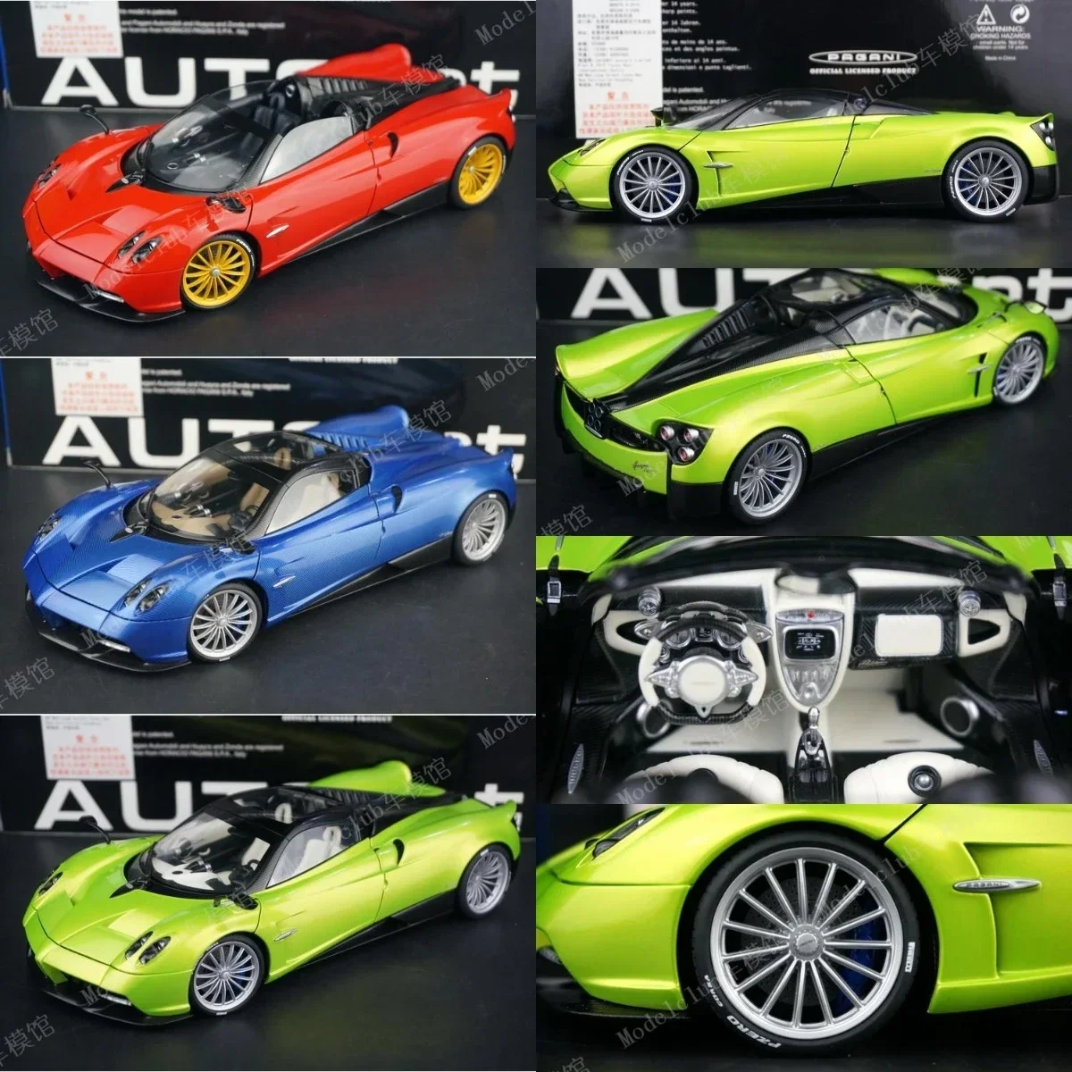 

Autoart 1:18 Huayra Roadster Simulation Limited Edition All Open Alloy Metal Static Car Model Toy Gift
