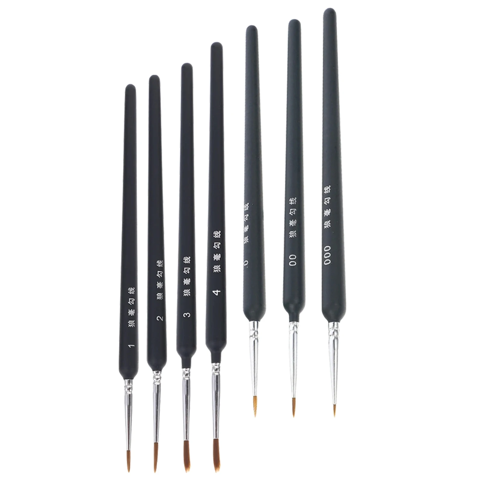 

7Pcs Detail Paint Brush Set Premium Tip Lightweight Durable for Acrylic Watercolor Oil Miniature Painting Fine Detail Art