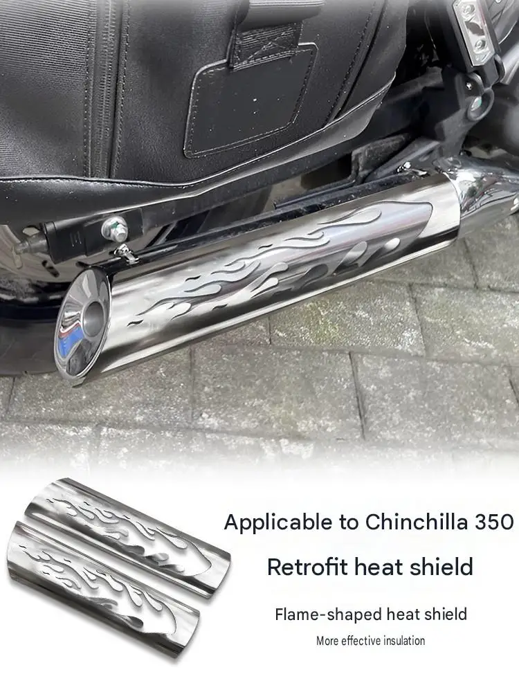 For Benda Chinchilla 350 ACE Exhaust Pipe Protector Mud Water & Oil Contamination Shield High-T Reduction