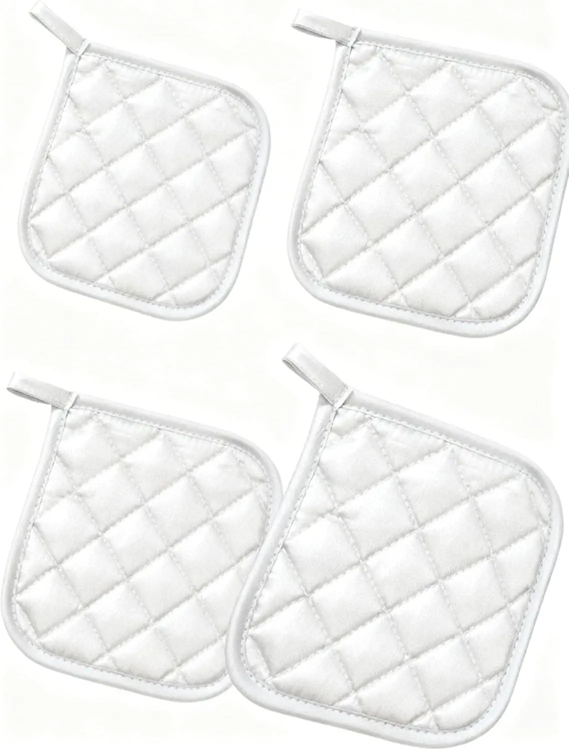 

Extra Large Pot Holders 4 Pack Heat Resistant Trivet Cotton Face Polyester Filling Machine Washable Kitchen Oven Pads 20cm