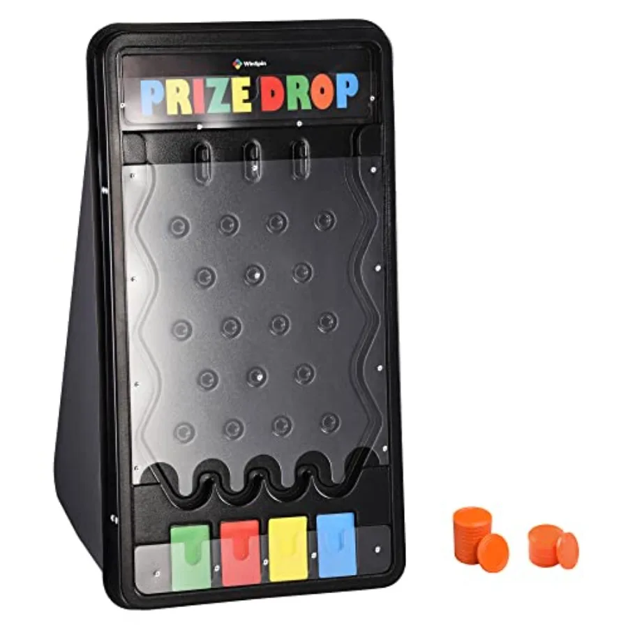 

25" Prize Drop Board Disk Drop Game with 20 Pucks for Home Tradeshow