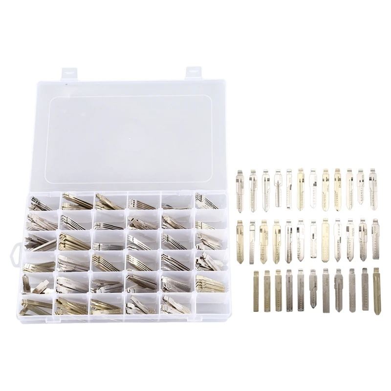 

35 Type Full Engraved Line Button For Scale Cutting Tooth Blank Car Key Locksmith Tool Supplies 175PCS / Box