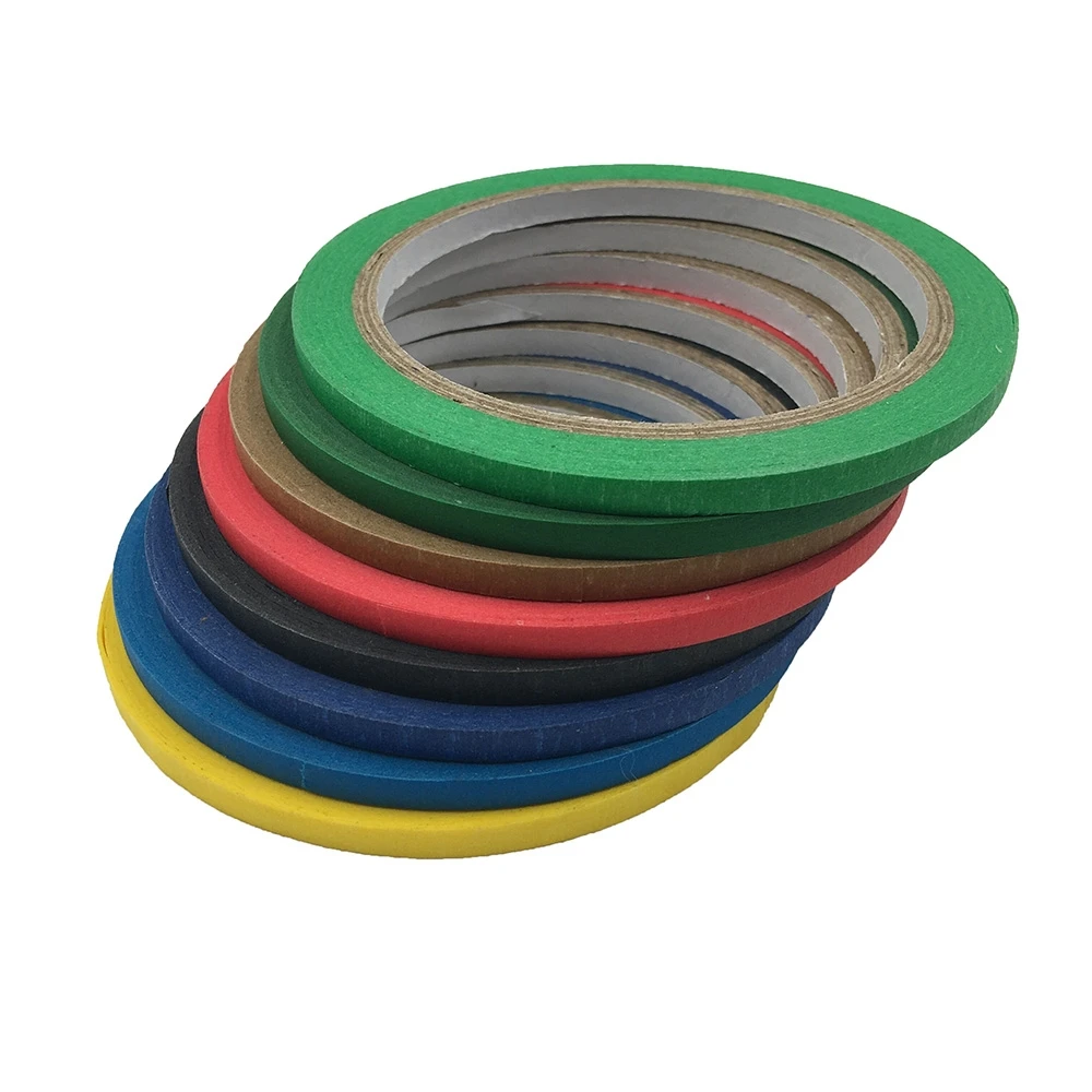 20Meter 3PCS Wide 3mm/4mm/5mm Kids Craft Labeling Tape Roll For DIY Art Coding Labeling Multi Colored Masking Tape