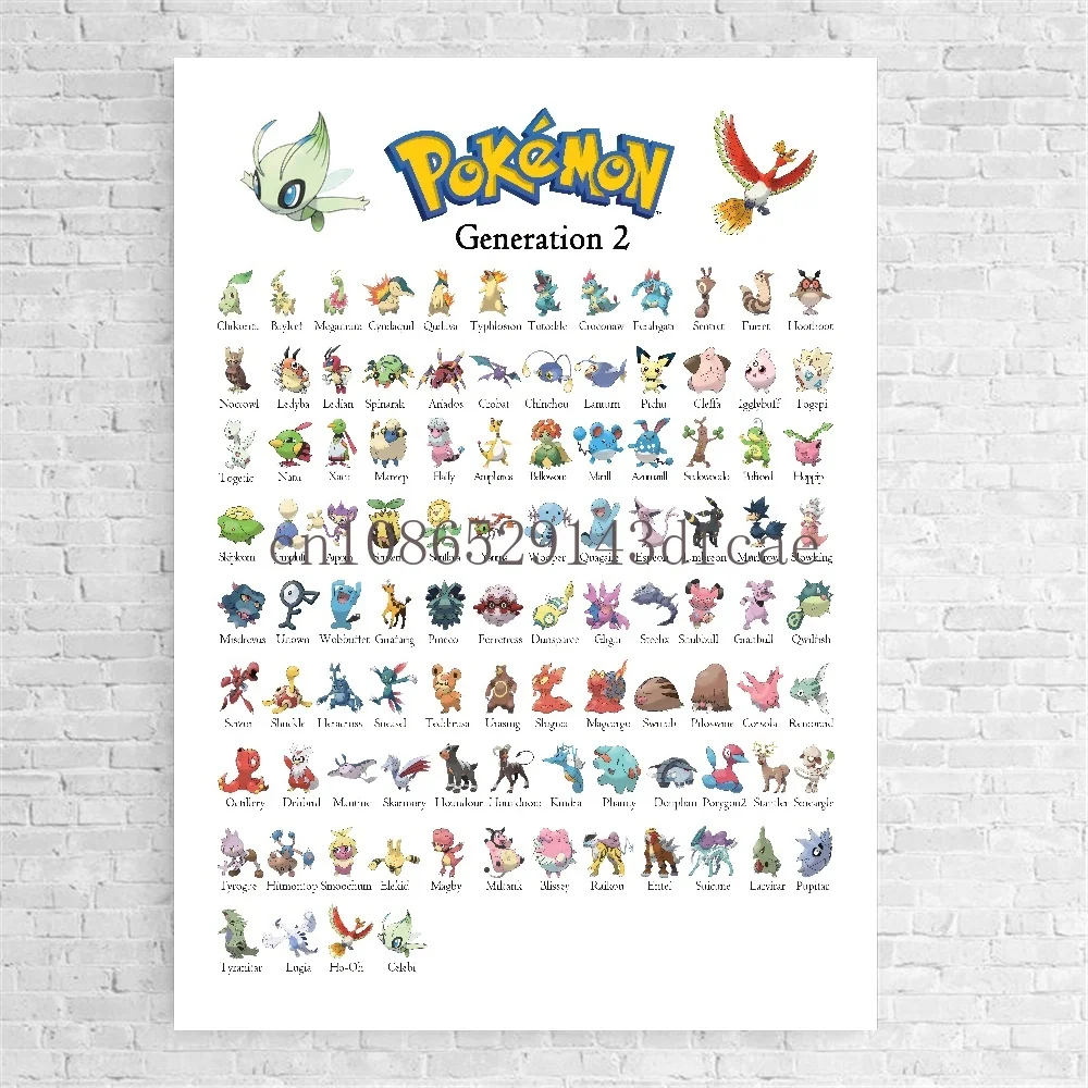 TAKARA TOMY Japanische Anime Peripherie Pokemon Poster Dekor Pikachu Charizard Wand Kunst Aquarell Leinwand Malerei Moderne Zimmer Dekor Bild 3